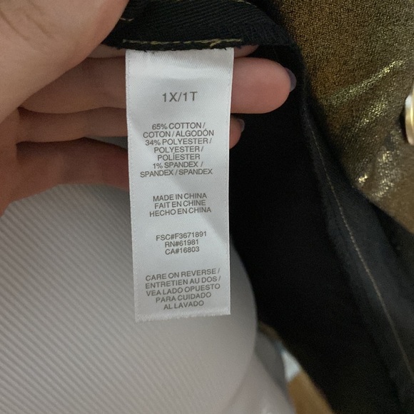Metallic Gold Blazer 1XL - Picture 3 of 3